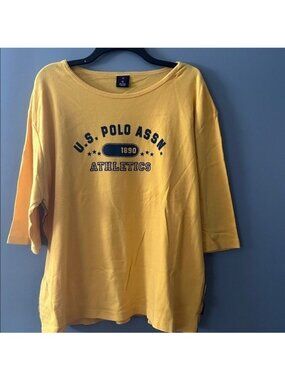 U.S. Polo Shirt Assn. Yellow Women’s size 3X top cottagecore y2k spring summer